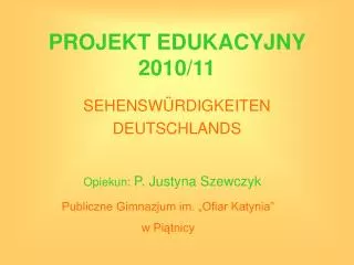 projekt edukacyjny 2010 11