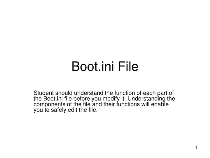 boot ini file
