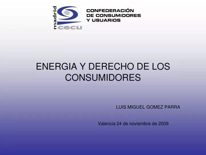 energia y derecho de los consumidores