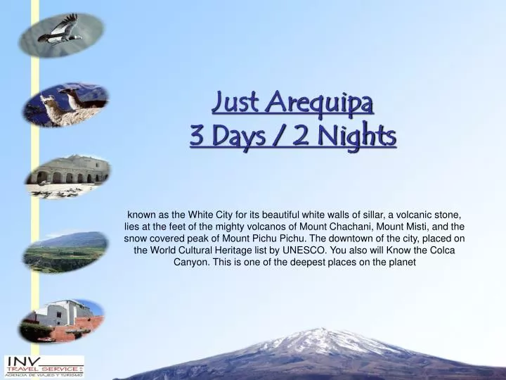 just arequipa 3 days 2 nights