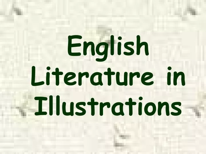 english literature in illustrations