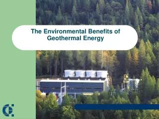 The Environmental Benefits of Geothermal Energy
