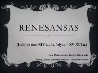 renesansas