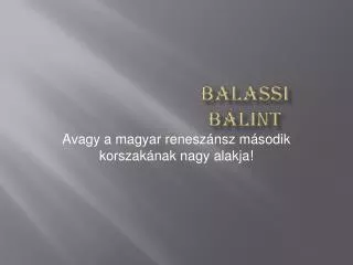 balassi b lint