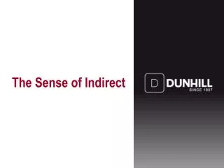 The Sense of Indirect