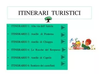 itinerari turistici