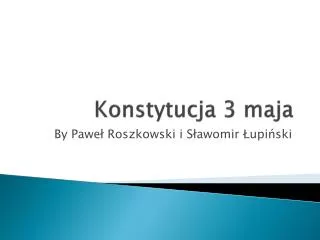konstytucja 3 maja