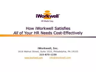 How iWorkwell Satisfies All of Your HR Needs Cost-Effectively