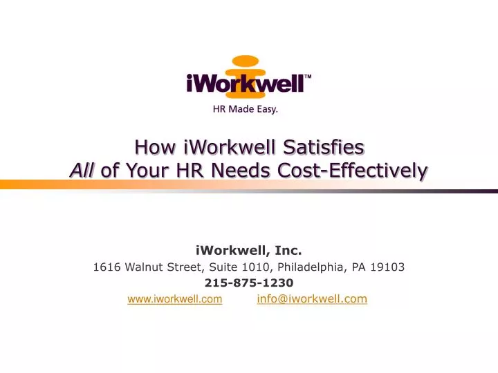 how iworkwell satisfies all of your hr needs cost effectively