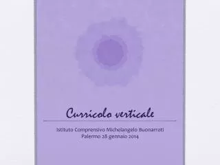 curricolo verticale