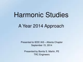 Harmonic Studies