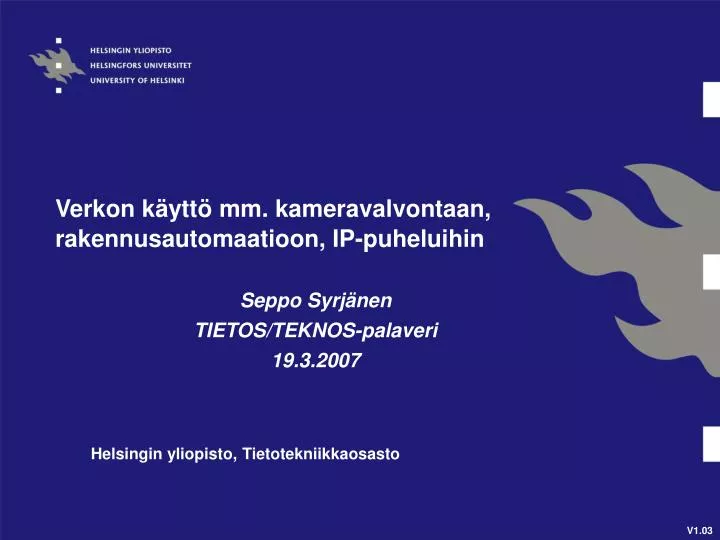 seppo syrj nen tietos teknos palaveri 19 3 2007