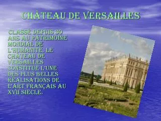 ch teau de versailles