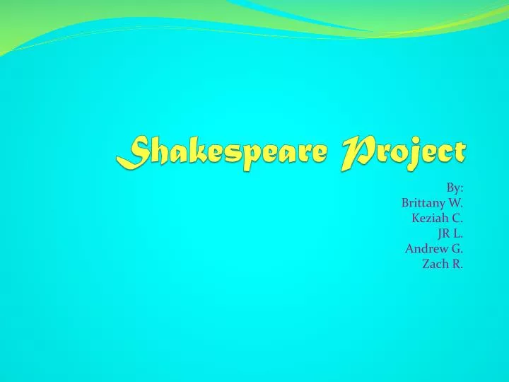shakespeare project