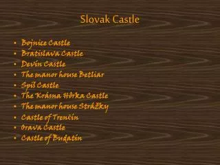 Slovak Castle