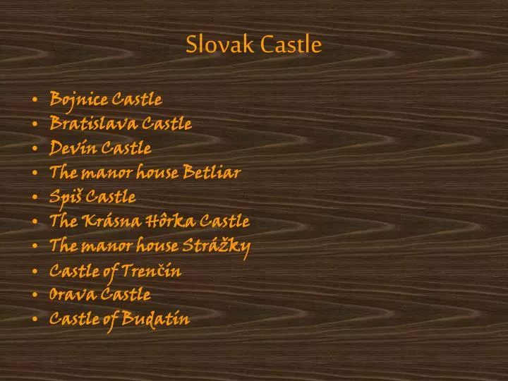 slovak castle