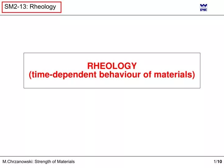 rheology time dependent behaviour of materials