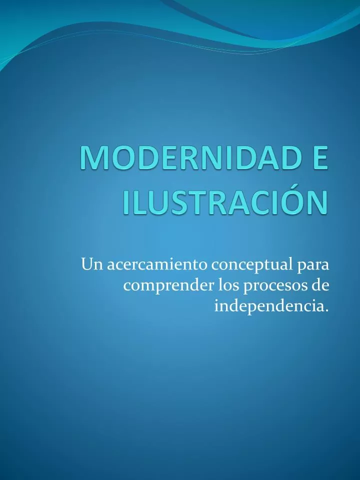 modernidad e ilustraci n