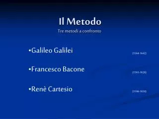 il metodo