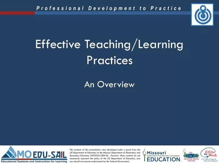effective teaching learning practices