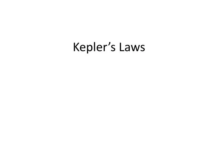 kepler s laws