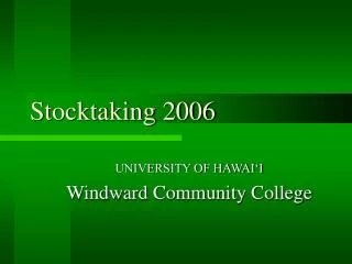 Stocktaking 2006