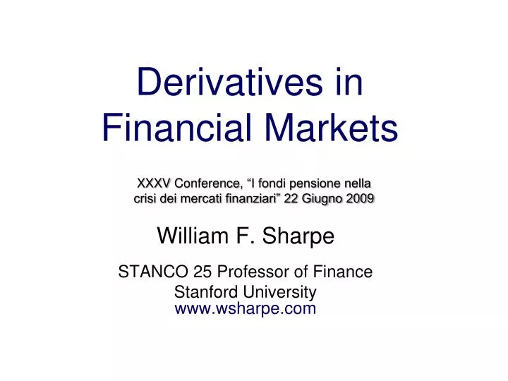 derivatives in financial markets