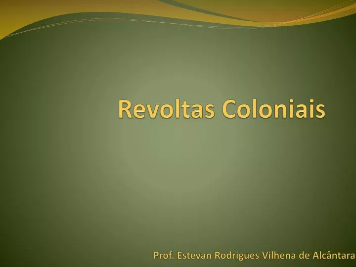 revoltas coloniais
