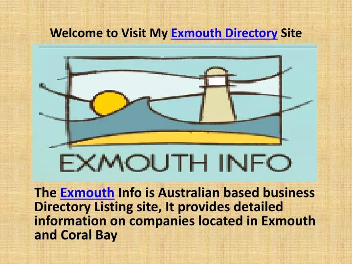 welcome to visit my exmouth directory site