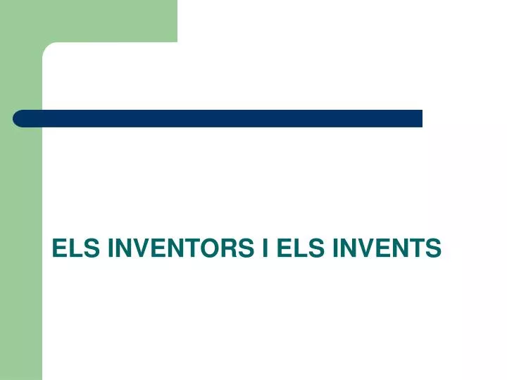 els inventors i els invents