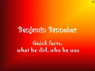 Benjamin Banneker