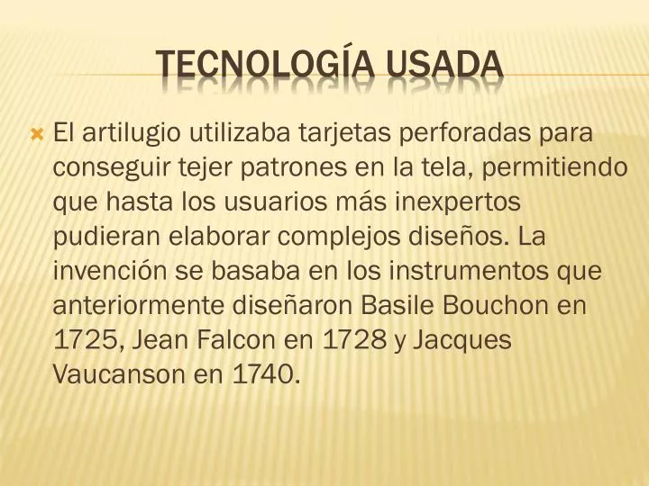 tecnolog a usada