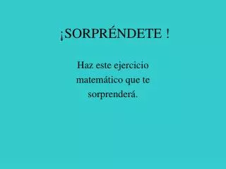 sorpr ndete