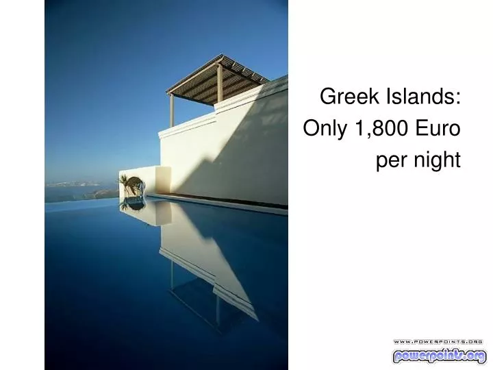 greek islands only 1 800 euro per night