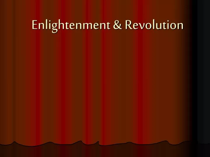 enlightenment revolution