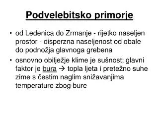 podvelebitsko primorje