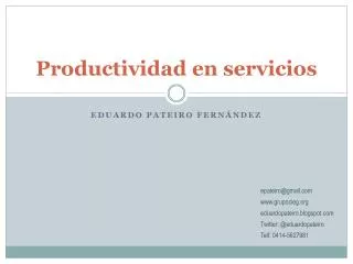 productividad en servicios