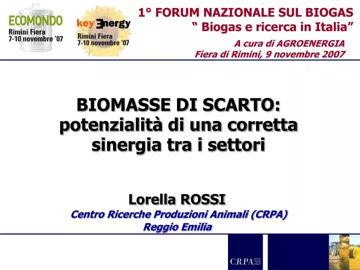 biomasse di scarto potenzialit di una corretta sinergia tra i settori