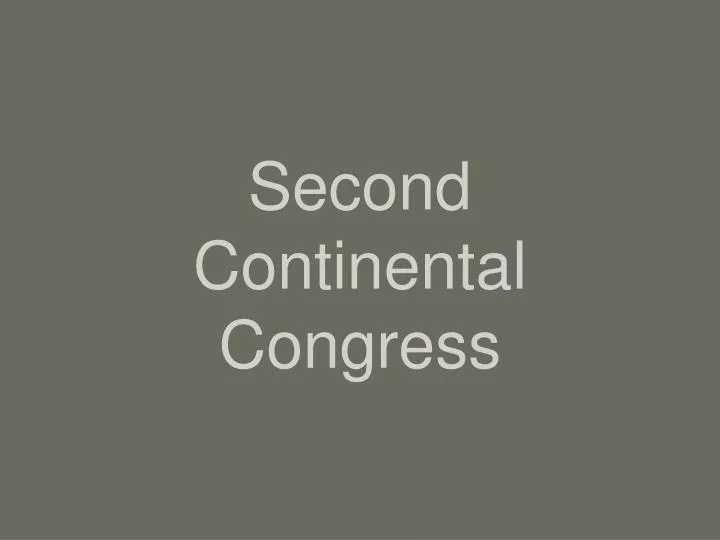 second continental congress