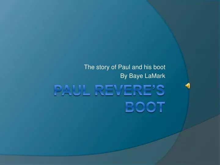 the story of paul and his boot by baye lamark