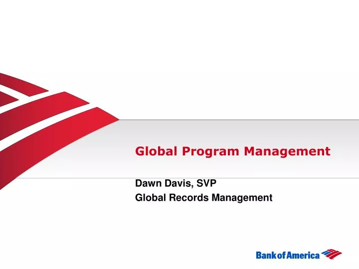 global program management