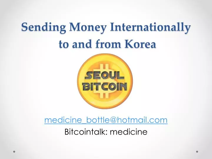 sending money internationally to and from korea