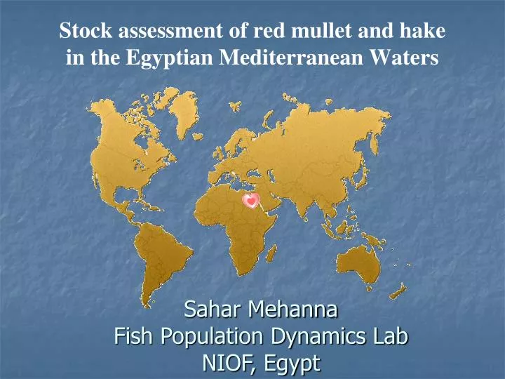 stock assessment of red mullet and hake in the egyptian mediterranean waters