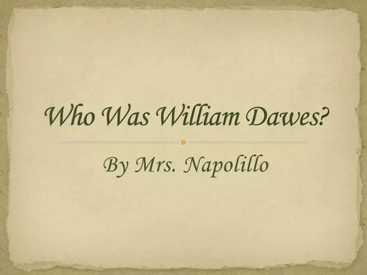 who was william dawes