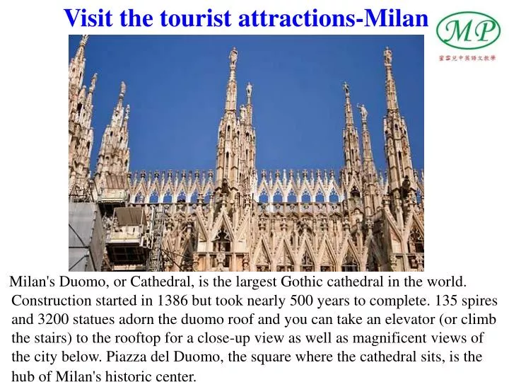 visit the tourist attractions milan