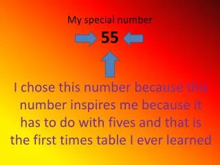 My special number 55