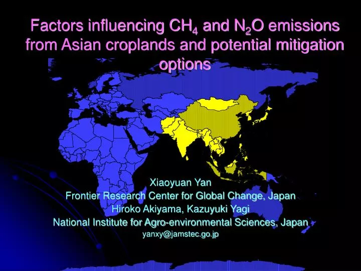 factors influencing ch 4 and n 2 o emissions from asian croplands and potential mitigation options