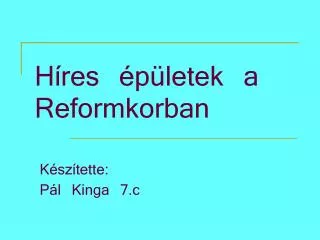 h res p letek a reformkorban