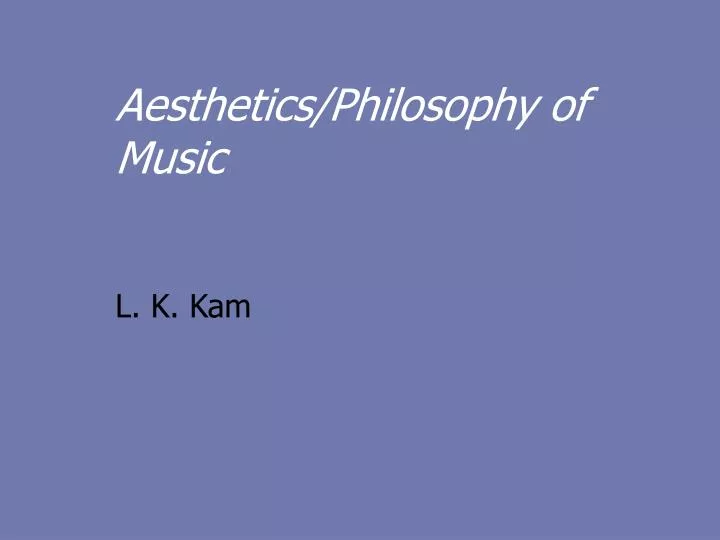 aesthetics philosophy of music