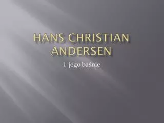 hans christian andersen